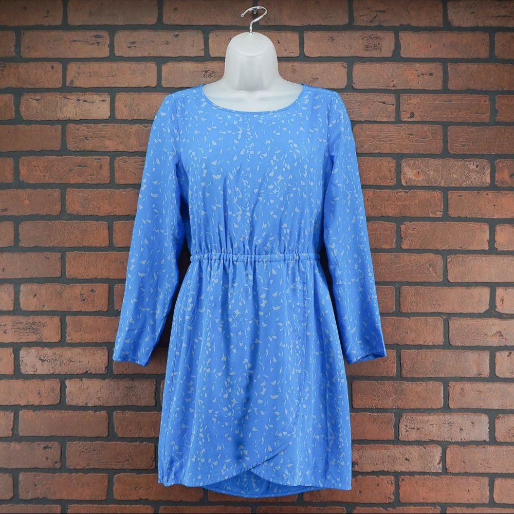 Madewell Blue Pattern Silk Dress